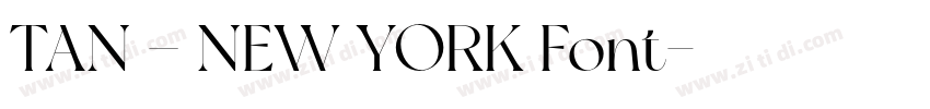 TAN – NEW YORK Font字体转换